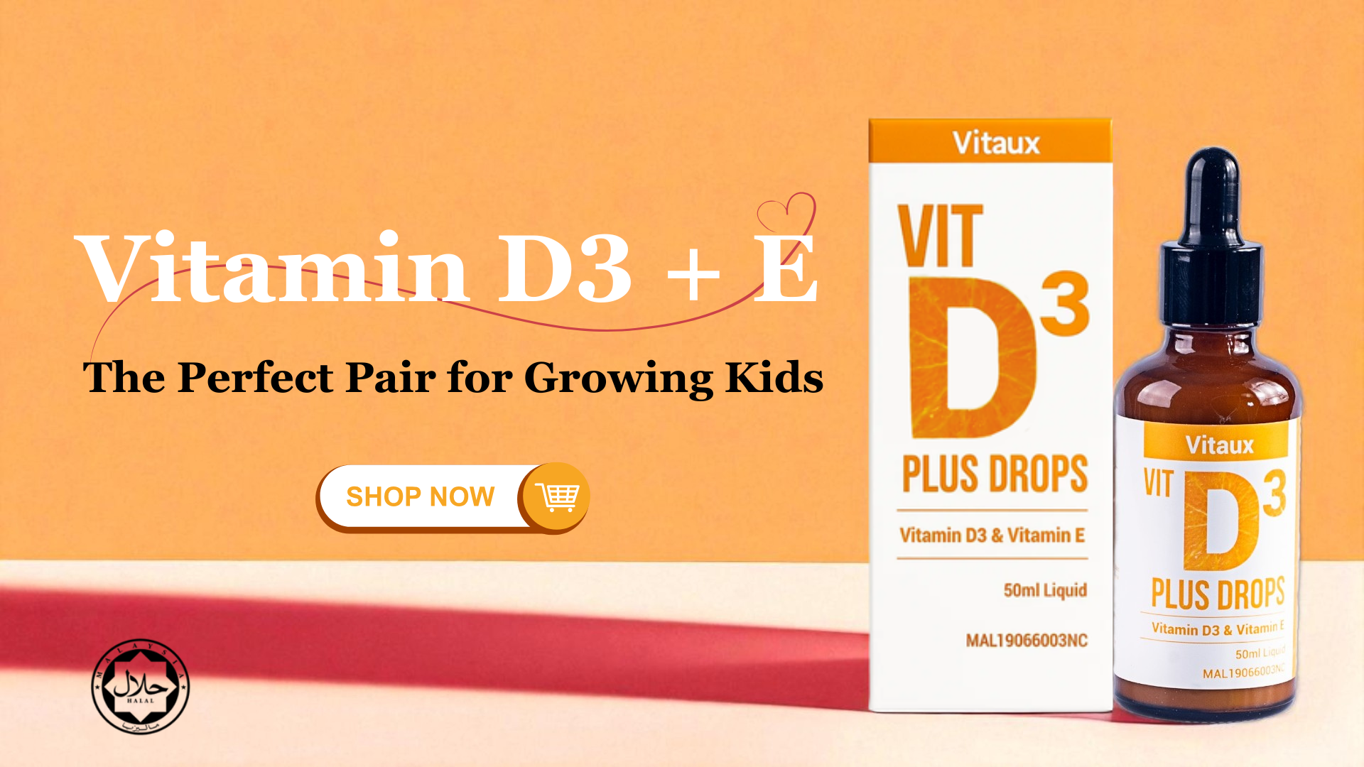 Vitaux Vit D3 plus drops with vitamin E