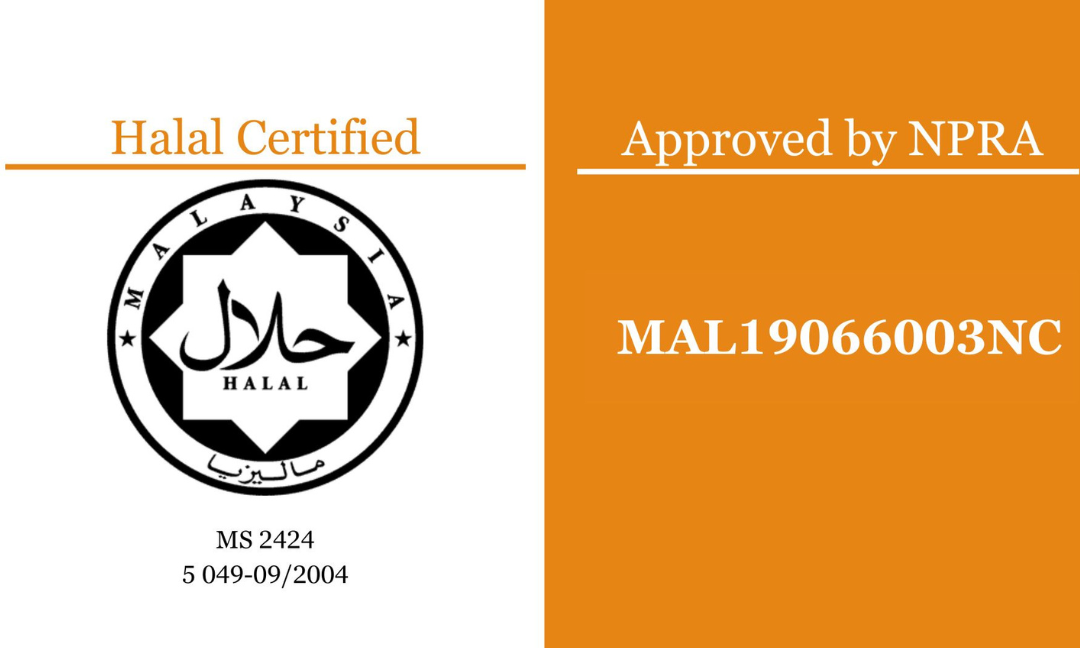 Vitaux Vit D3 plus drop Halal certification label with NPRA approval